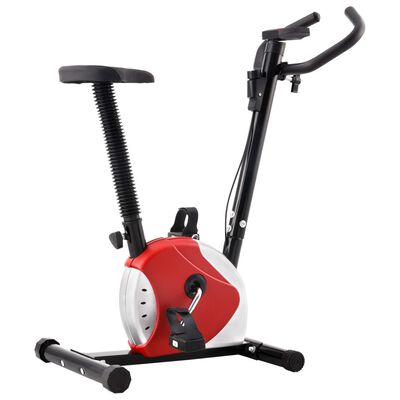 vidaXL Bicicletă de fitness cu centură de rezistență, roșu