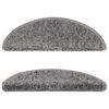 vidaXL Covorașe pentru scări, 10 buc., 56x17x3 cm, gri, semirotunde