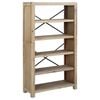 vidaXL Bibliotecă cu 5 rafturi, 80x30x140 cm, lemn masiv de acacia