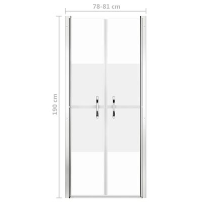 vidaXL Ușă cabină de duș, jumătate mat, 81 x 190 cm, ESG