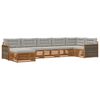vidaXL Set de canapele de exterior 7 pcs Natural și gri deschis