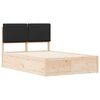 vidaXL Cadru de pat cu tăblie tapițată cu headboard Negru 120 x 200 cm