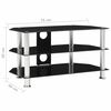 vidaXL Comodă TV, negru, 75 x 40 x 40 cm, sticlă securizată