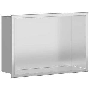 vidaXL Nisă de Duș Argintiu 30 x 20 x 9,5 cm Oţel inoxidabil