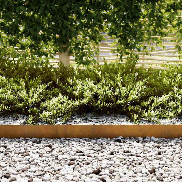 vidaXL Margine pentru gazon 50 pcs Maro 100 x 0.05 x 20 cm