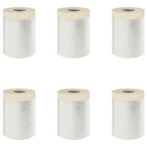 vidaXL Folie de Praful cu Bandă Adezivă 6 buc. Transparent HDPE
