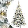 vidaXL Brad de Crăciun artificial cu 300 LED Alb 180 cm PE și PVC