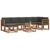 vidaXL Set de canapele de exterior cu pernă 8 pcs Natural și Antracit