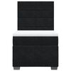 vidaXL Pat box spring cu saltea, negru, 80x200 cm, catifea