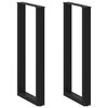 vidaXL Picioare de masă de bar &icirc;n formă de U, 2 buc., negru, 40x(100-101) cm, oțel