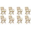 vidaXL Scaune pliante 8 buc 54,5x58x90 cm lemn masiv de salc&acirc;m