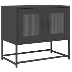 vidaXL Dulap TV, negru, 68x39x60,5 cm, oțel laminat la rece