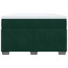 vidaXL Pat box spring cu saltea, verde închis, 120x200 cm, catifea