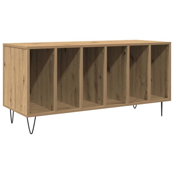 vidaXL Dulap pentru discuri de vinil stejar artizanal 100 x 38 x 48 cm