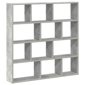 vidaXL Raft cubic perete cu 12 compartimente gri beton lemn prelucrat