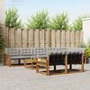 vidaXL Set de canapele de exterior 9 pcs Gri natural și deschis