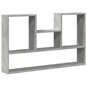 vidaXL Raft de perete, gri beton, 99x15x60 cm, lemn prelucrat