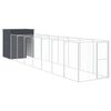 vidaXL Cușcă c&acirc;ine cu țarc antracit 165x863x181 cm oțel galvanizat