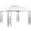 vidaXL Pavilion de grădină cu șiruri de lumini LED, alb, 3x3 m