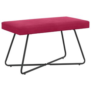 vidaXL bancă Roșu Vin 80 x 40 x 45 cm Catifea