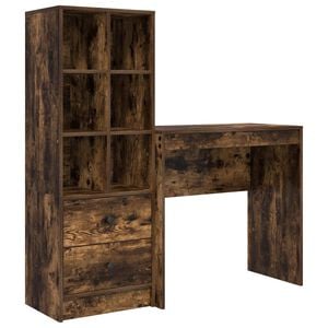 vidaXL Birou Stejar fumuriu 125,5 x 40 x 127 cm 2 buc.