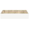 vidaXL Rafturi perete suspendate 2 buc. alb/stejar 23x23,5x3,8 cm MDF