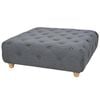 vidaXL Taburet din material textil, 80 x 80 x 30 cm, gri &icirc;nchis