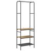 vidaXL Suport pentru H&acirc;rtie Stejar Artizanal 60 x 30 x 171 cm