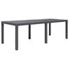vidaXL Masă de grădină, maro, 220x90x72 cm , plastic, aspect ratan