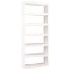 vidaXL Bibliotecă/Separator cameră, alb, 80x30x199,5 cm lemn masiv pin