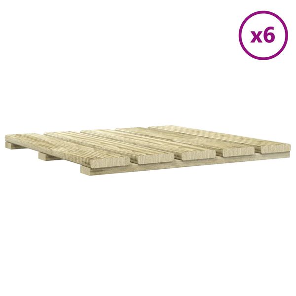 vidaXL Plăci pentru Deck 6 pcs Verde 50 x 50 cm