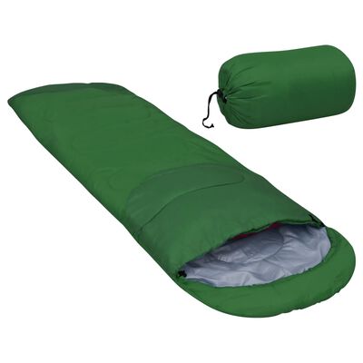 vidaXL Sac de dormit ușor, 2 buc., verde, 850 g, 15 ℃