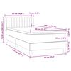 vidaXL Pat box spring cu saltea, gri deschis, 90x220 cm, catifea