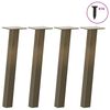 vidaXL Picioare pentru masă de cafea, 4 buc., oțel natural, 42 cm
