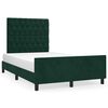 vidaXL Cadru de pat fără saltea verde &icirc;nchis 120x190 cm catifea
