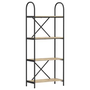 vidaXL Raft pentru cărți 4 niveluri 60 x 30 x 146 cm Lemn prelucrat