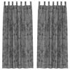 vidaXL Cortine din catifea 2 buc. Gri 225 x 140 cm Catifea