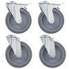 vidaXL Roți pivotante cu gaură pentru șurub, 4 buc., 125 mm