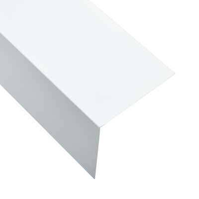 vidaXL Profile de colț în L 90° 5 buc. alb 170 cm 100x100 mm aluminiu