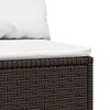vidaXL Canapele de mijloc de grădină cu perne, 2 buc., maro, poliratan