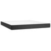 vidaXL Saltea cu arcuri buzunar, fermitate medie, negru, 152x203x20 cm, piele eco. queen