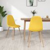 vidaXL Scaune de bucătărie, 2 buc., galben muștar, textil