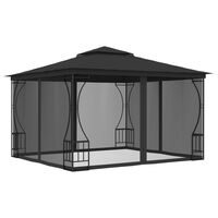 vidaXL Pavilion cu plase, antracit, 300 x 300 x 265 cm