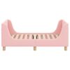 vidaXL Cadru de pat pentru copii cu spătar Roz 70 x 140 cm