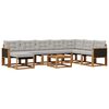 vidaXL Set de canapele de exterior 9 pcs Natural și Gri deschis