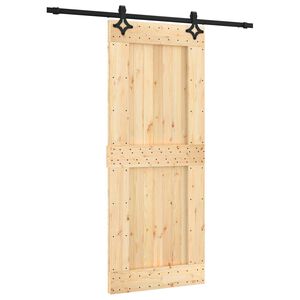 vidaXL Ușă glisantă 85 x 210 cm Lemn de Pin Solid (Nefinisat)
