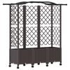 vidaXL Pat Ridicat cu Trellis și Acoperiș Maro 163 x 40 x 144 cm PP