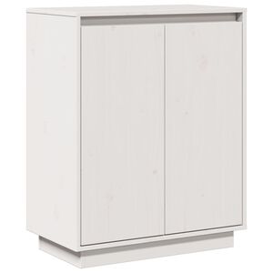 vidaXL Servantă albă 60x34x75 cm din lemn masiv de pin