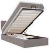 vidaXL Pat otoman cu saltea Taupe 100x200 cm Stofa