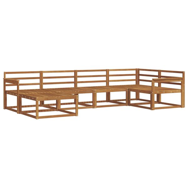 vidaXL Set de canapele de exterior 6 pcs natural Lemn Solid de Acacia